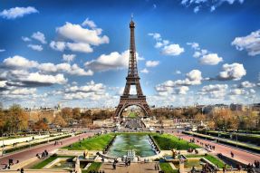Фреска Эйфелева башня. Париж