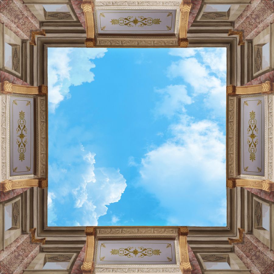 Фреска небо на потолок