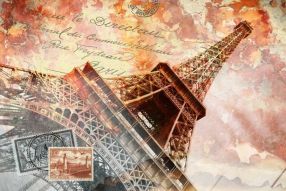 Фреска Эйфелева башня открытка