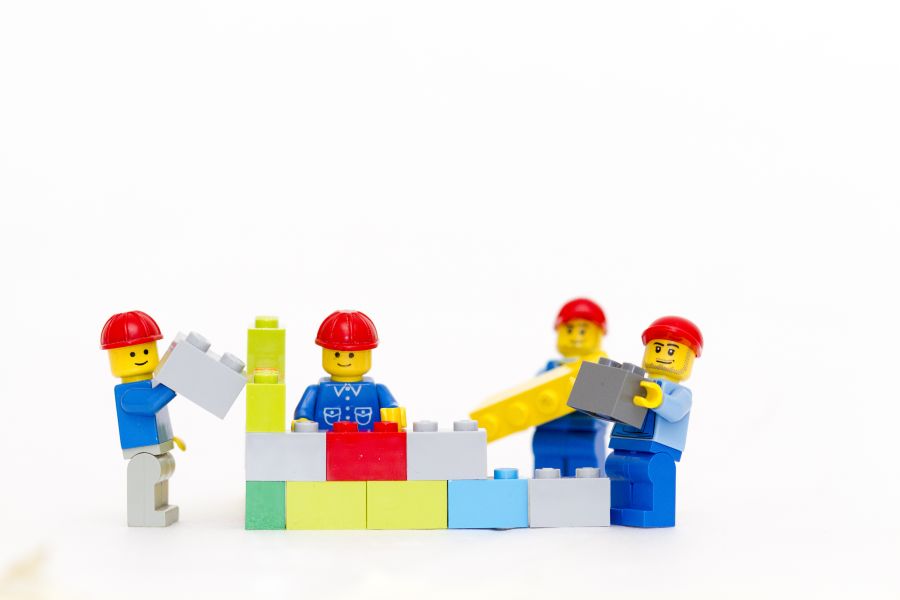 Фреска Лего человечки строители