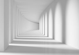 Фреска Архитектура белый коридор