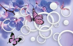 Фреска Нежные 3D бабочки