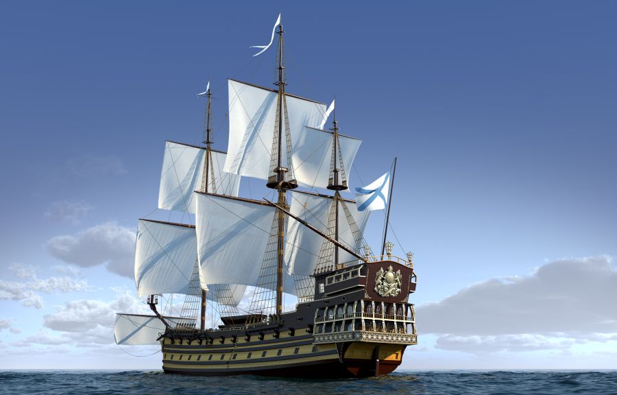 Фотообои пиратский корабль в море