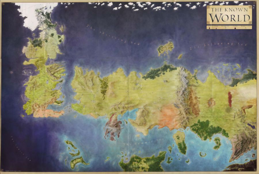 Фреска Карта Игра престолов