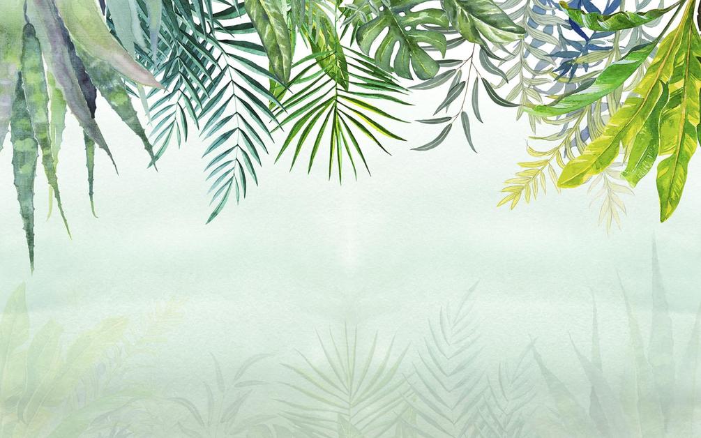 Фреска Тропические листья