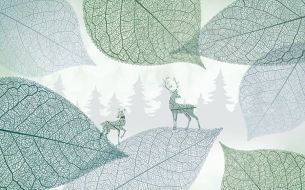 Фотообои Текстура листьев