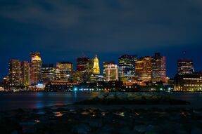 Фреска Панорама ночного мегаполиса