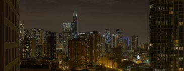 Фотообои Чикаго в свете ночных огней