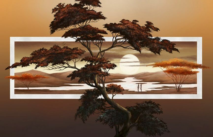 Картина на холсте Коллаж в стиле Африка, арт hd1443801