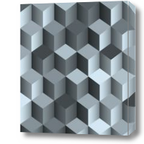 Картина Стена из серых кубов