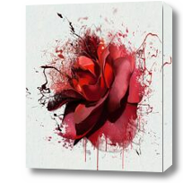 Картина Брызги краски на цветке
